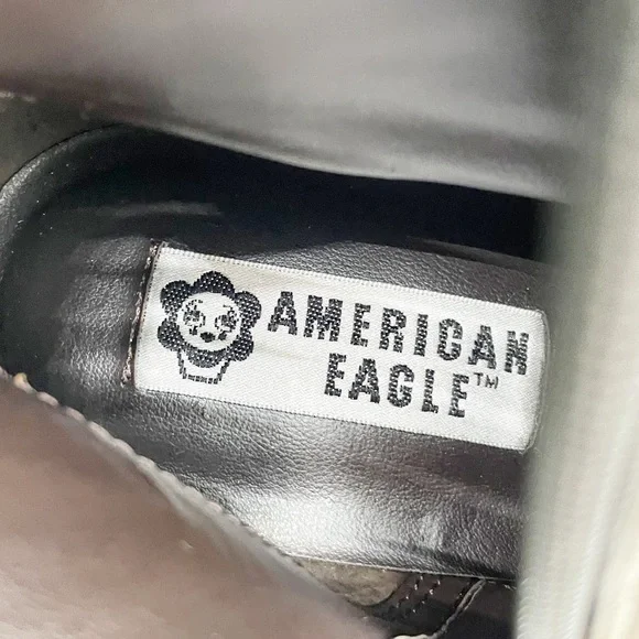 Vintage Y2K American Eagle Flex Brown Leather Chunky Platform Boots Size 10 - Picture 8 of 15